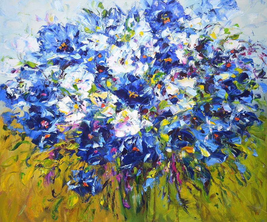	Flowers. Expressive bouquet. Painting by Iryna Kastsova