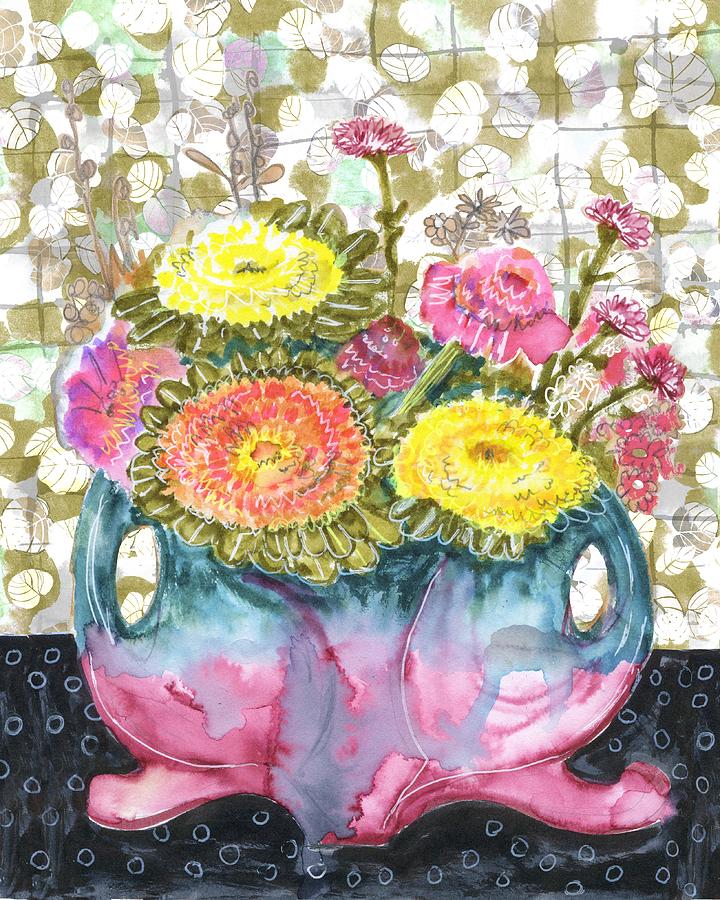Flowers for Martha Version 2 Painting by Blenda Studio