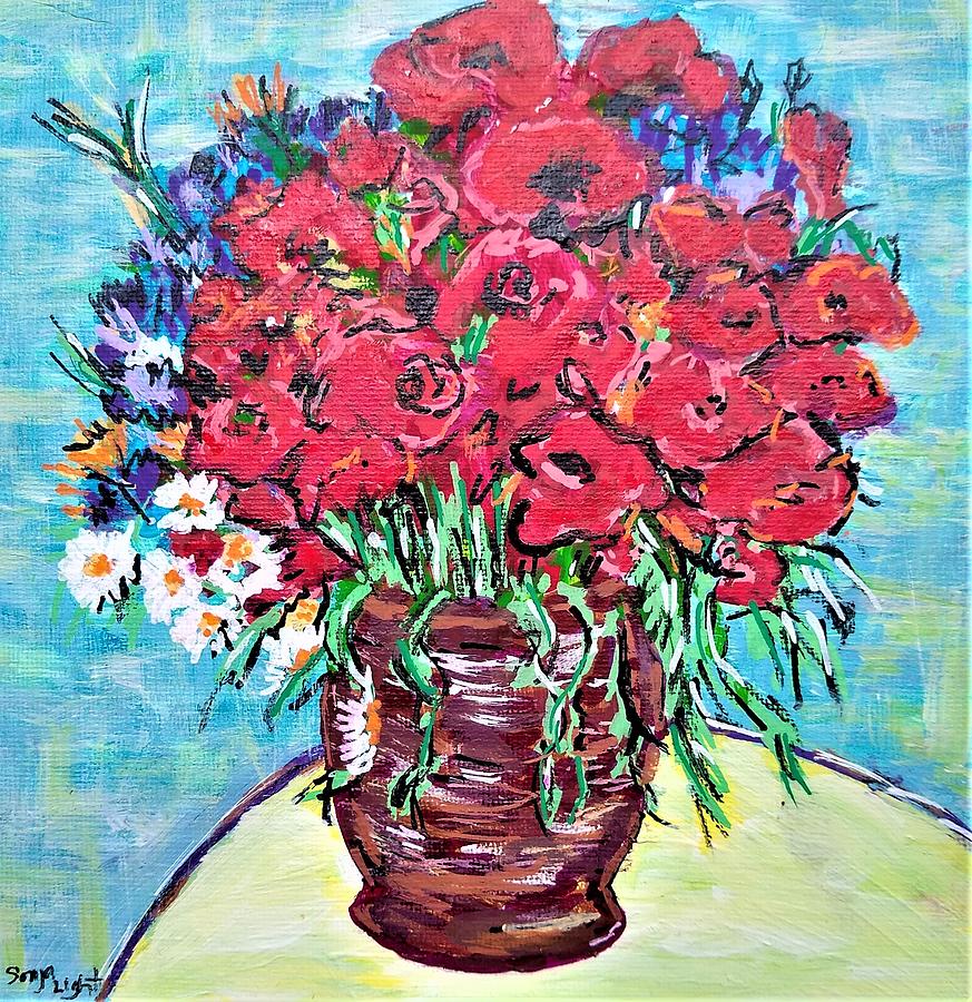 Flowers for Mother inspired by Van Gogh Poppies Painting by Sonja Light ...