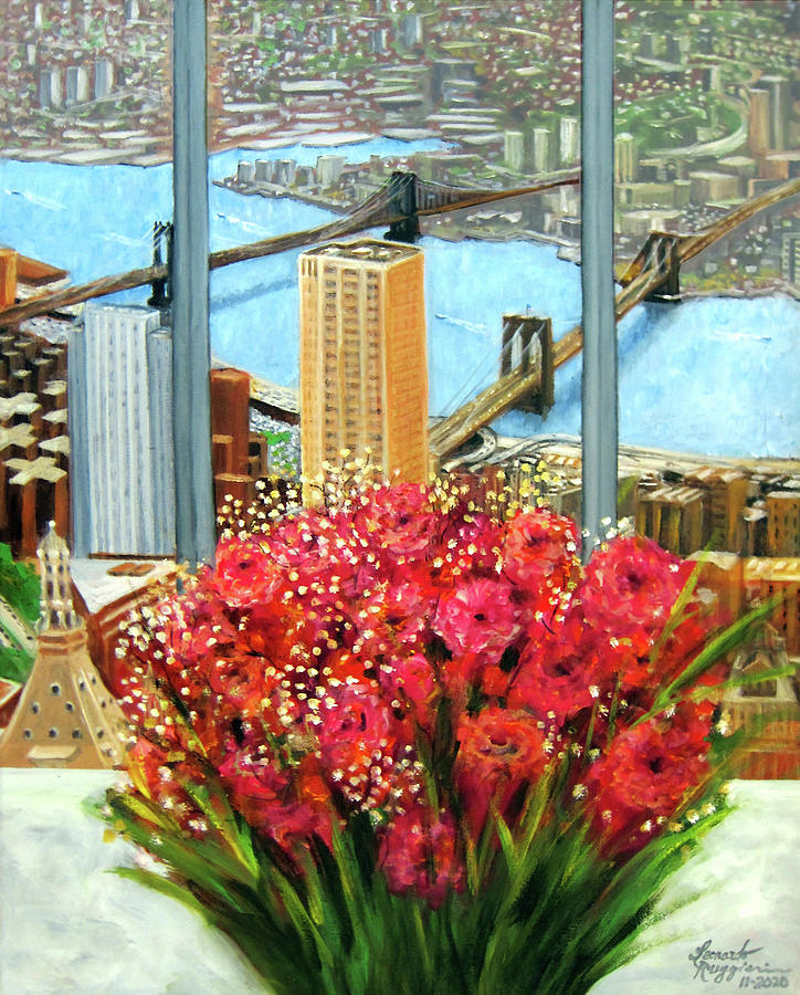 Flowers For My City Painting by Leonardo Ruggieri