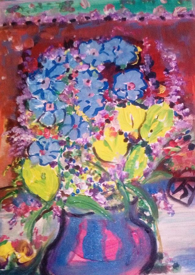 Flowers for Pauline Painting by Judith Desrosiers