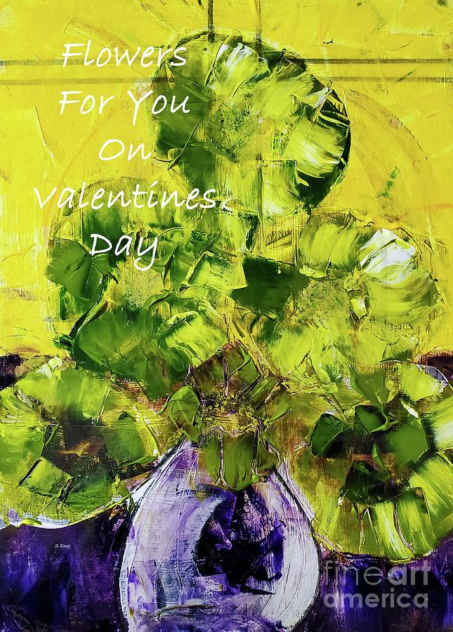 Flowers for You On Valentines Day Mixed Media by Sharon Williams Eng