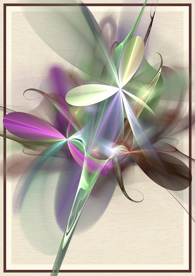 Abstract Digital Art - Flowers For You by Svetlana Nikolova