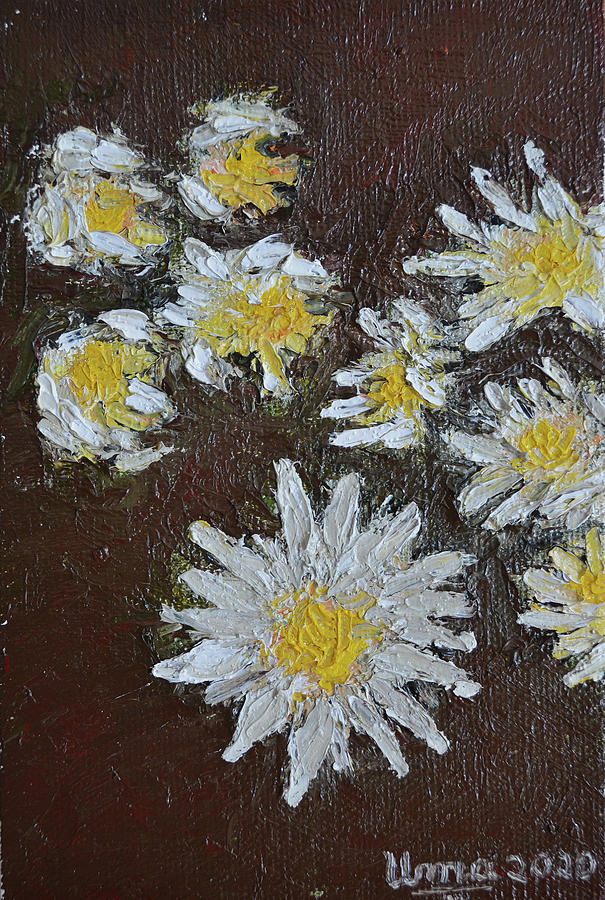 Flowers from my garden 13 Painting by Uma Krishnamoorthy