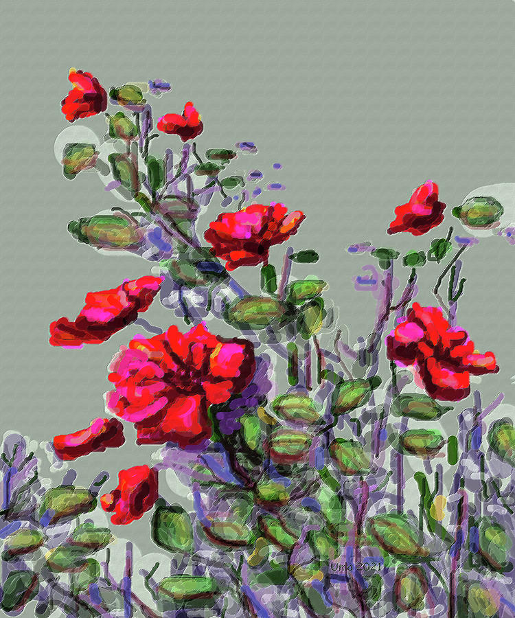 Flowers from my garden 19 Digital Art by Uma Krishnamoorthy
