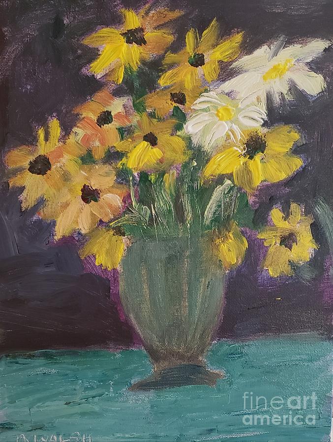 Still Life Painting - Flowers from the garden by Donna Walsh