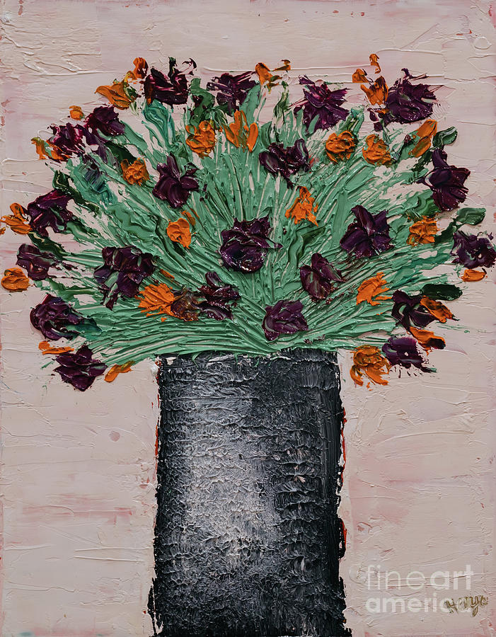 Flowers Painting by Henya Gutnick