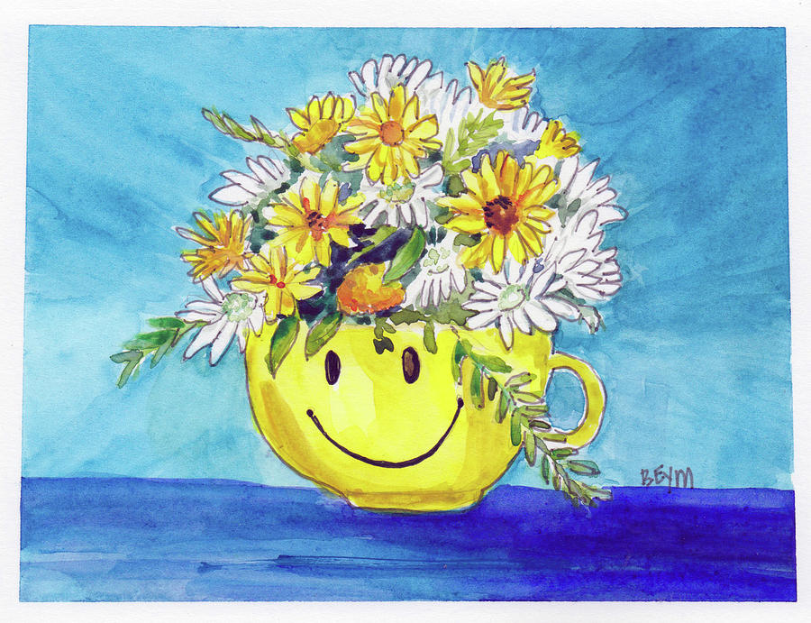 Flowers in a Smile Painting by Clara Sue Beym