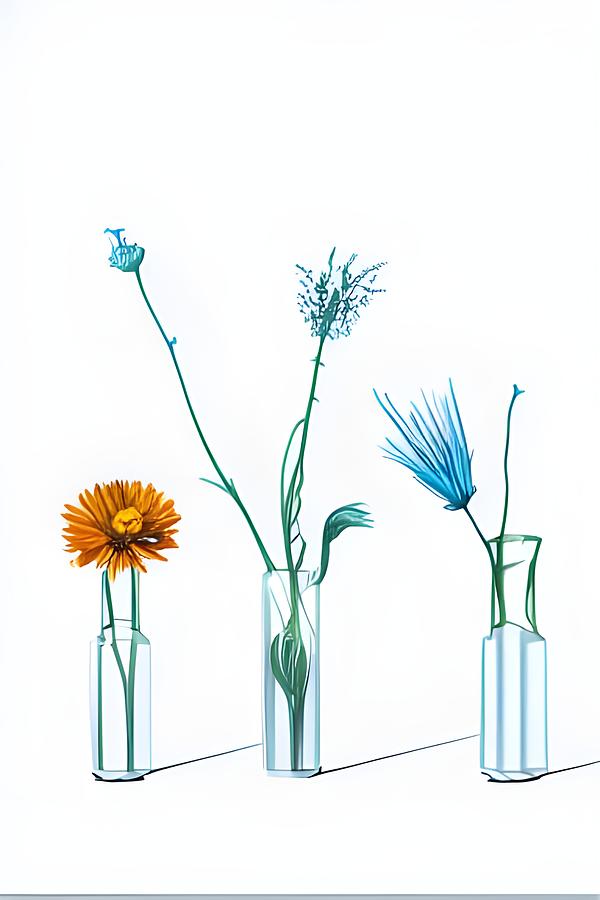Flowers in a Vase Digital Art by April Cook