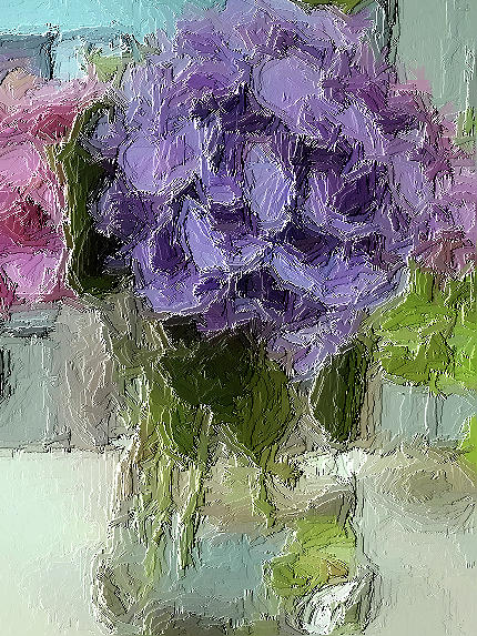 Flowers in a Vase At ACA Digital Art by Vickie G Buccini