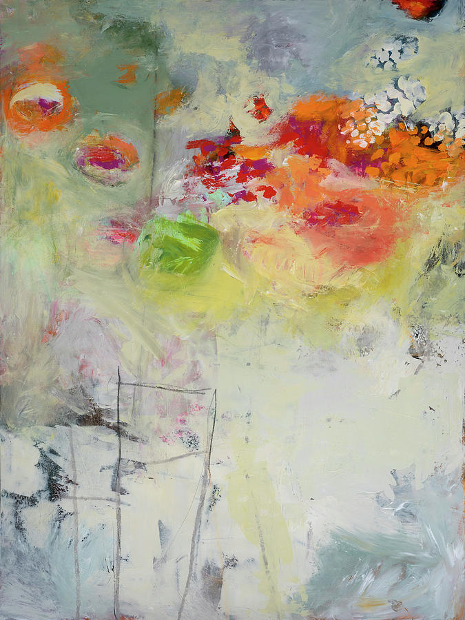 Flowers in Fog Painting by Jane Davies