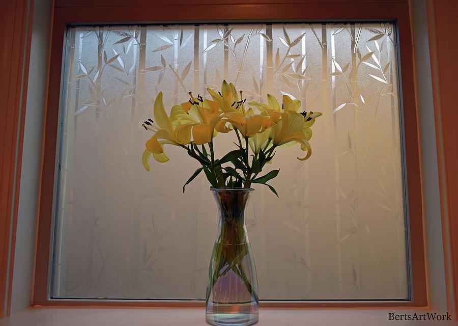 Flowers in my Window Photograph by Roberta Byram