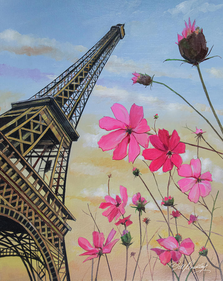 Flower Painting - Flowers in Paris by Bill Dunkley