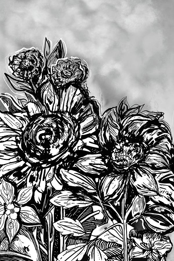 Flowers in the Fog Digital Art by Ashley Bockmon Pixels