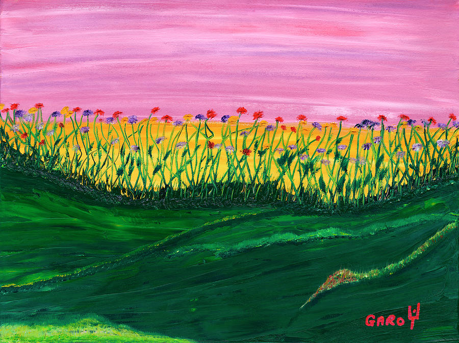Flowers In The Pink Painting by Garo Yepremian
