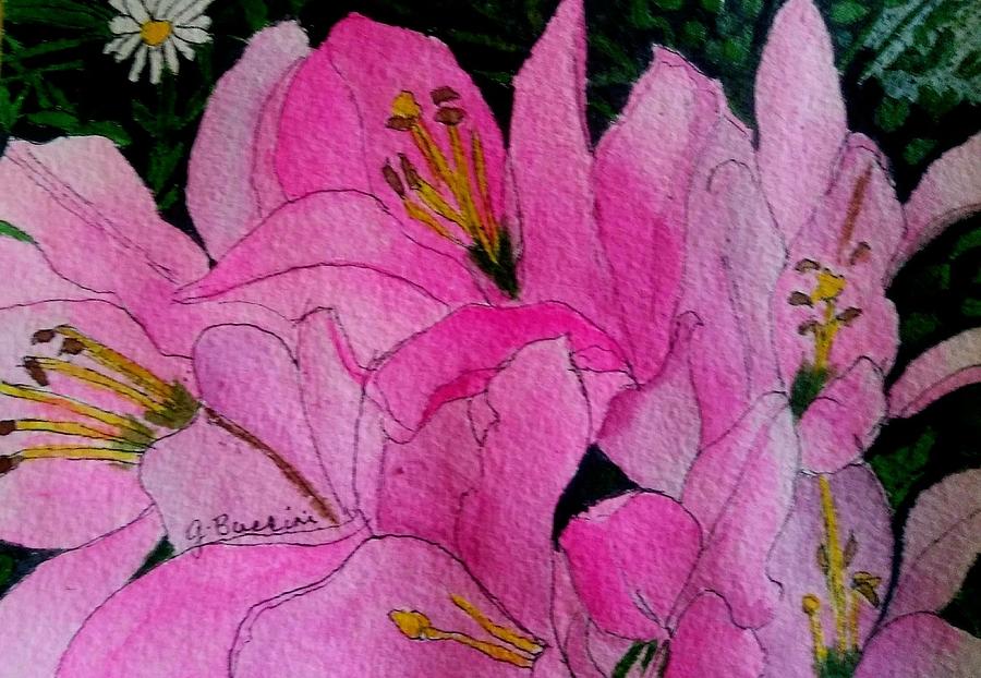 Flowers in the Pink Painting by Vickie G Buccini