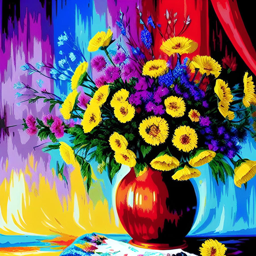 Flowers In the Seven Digital Art by Vennie Kocsis