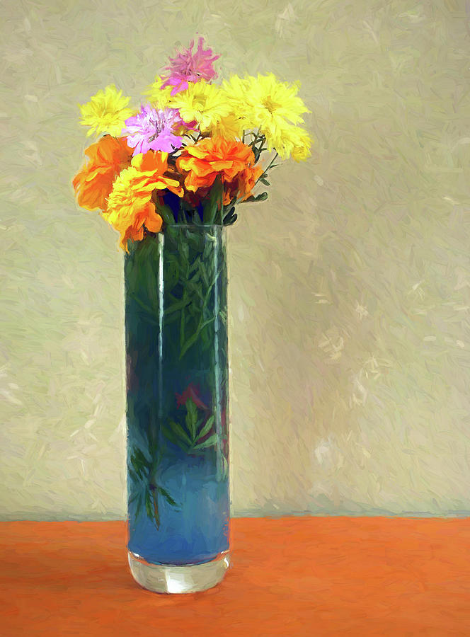 Flowers in Vase Photograph by Art Cole