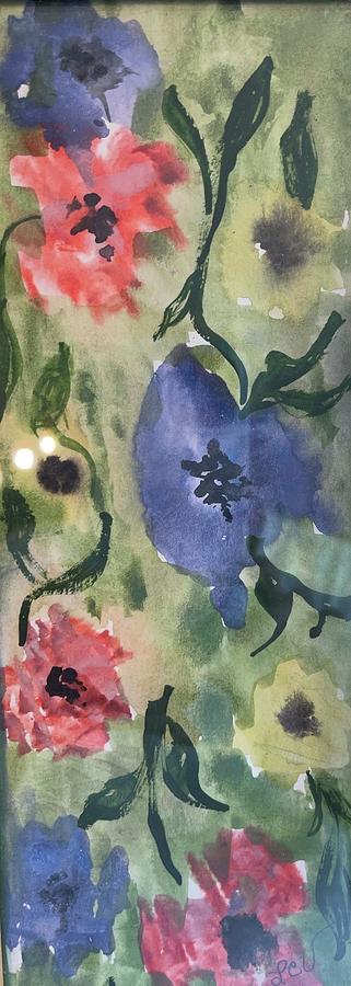 Flowers in Water Color Painting by Lucille Valentino