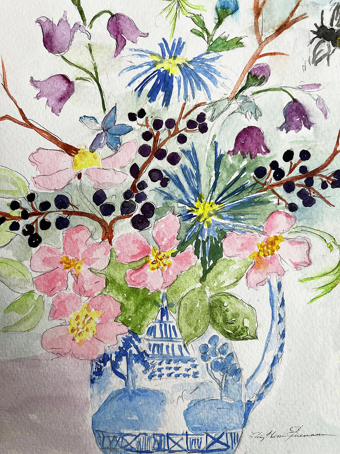 Flowers  Painting by Elizabeth Svenson