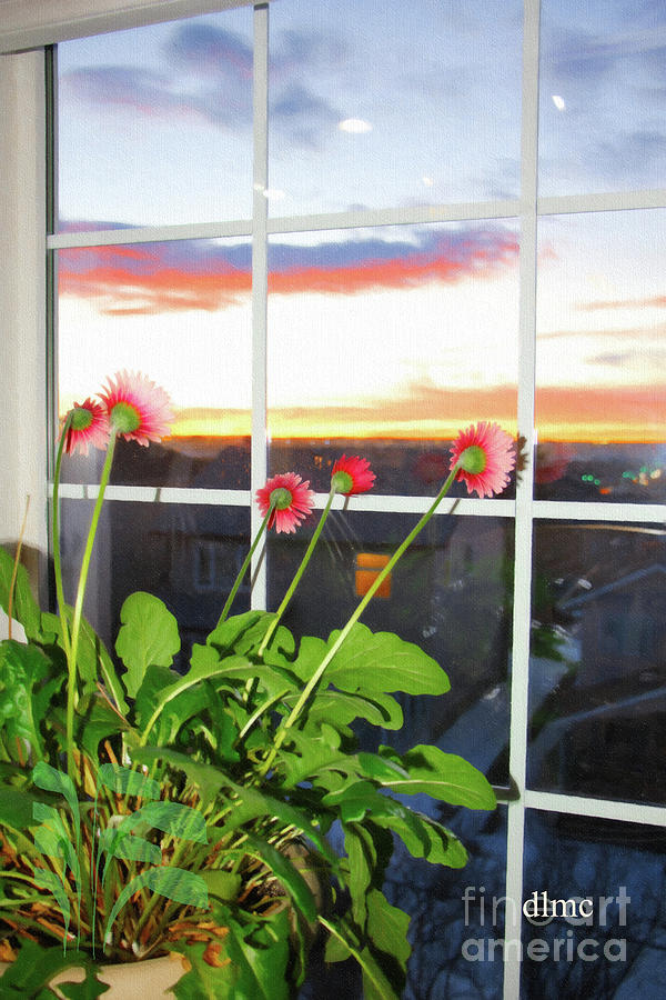 Flowers Meet the Morning Painting by Donna L Munro