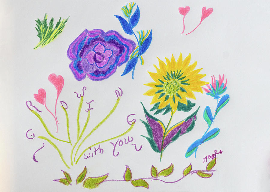 Love Petals Drawing by Meryl Goudey