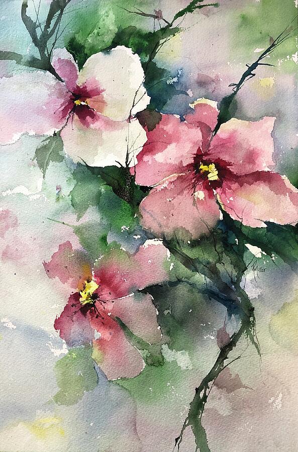 Flowers of Crimson Painting by Robin Miller-Bookhout