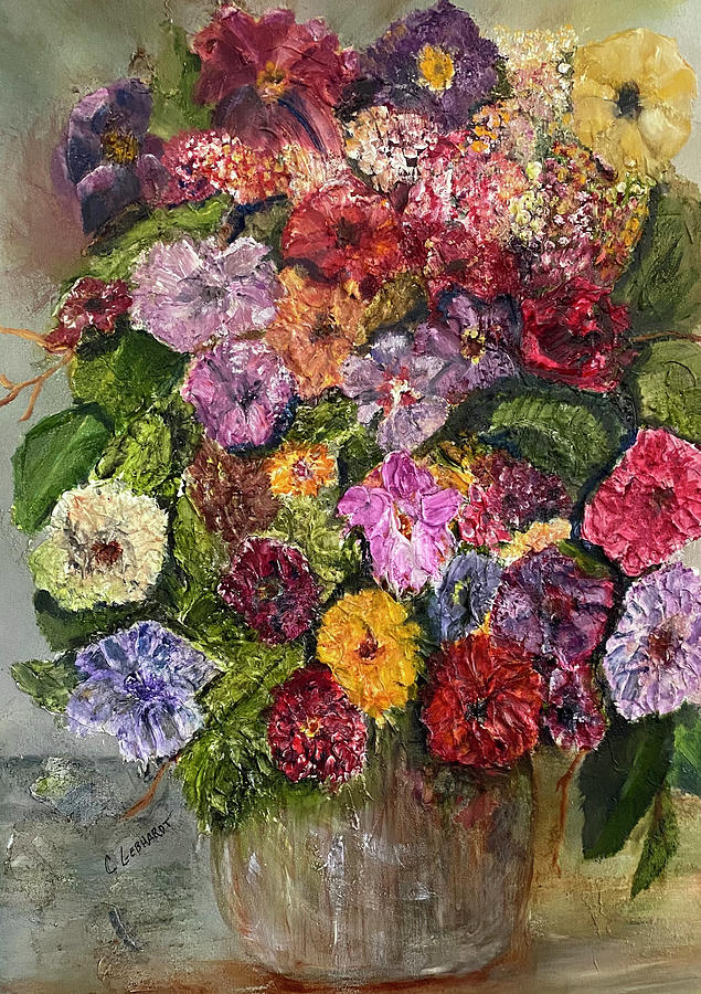 Flowers Of Fun  Painting by Chuck Gebhardt