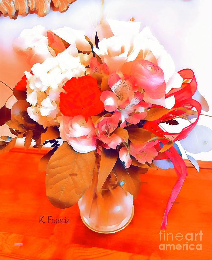 Flowers of the Golden Hour Digital Art by Karen Francis