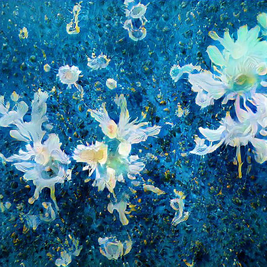 Flowers on the Water 2 Digital Art by Caterina Christakos