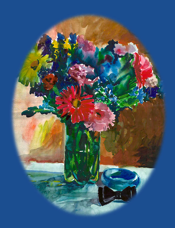Flowers Royal Painting by Anna Lobovikov-Katz