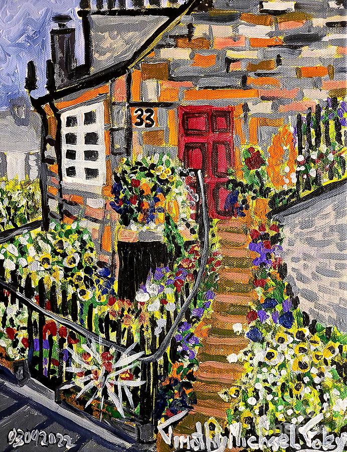 Flowering Steps Painting by Timothy Foley