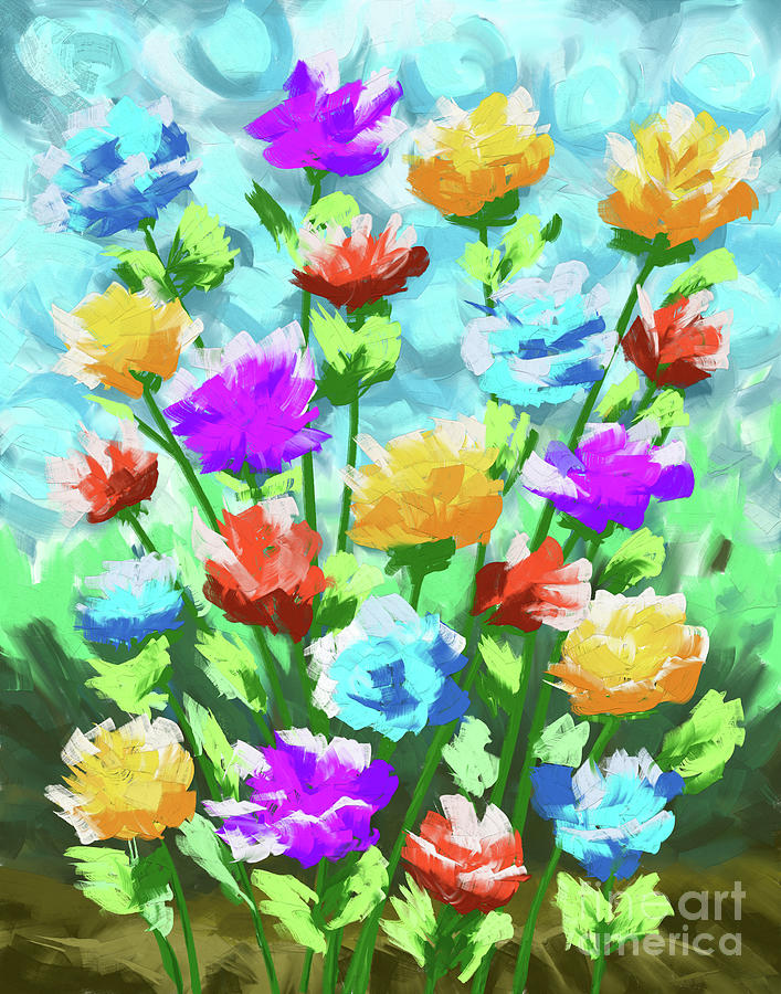 Flower Painting - Flowers by Tim Gilliland