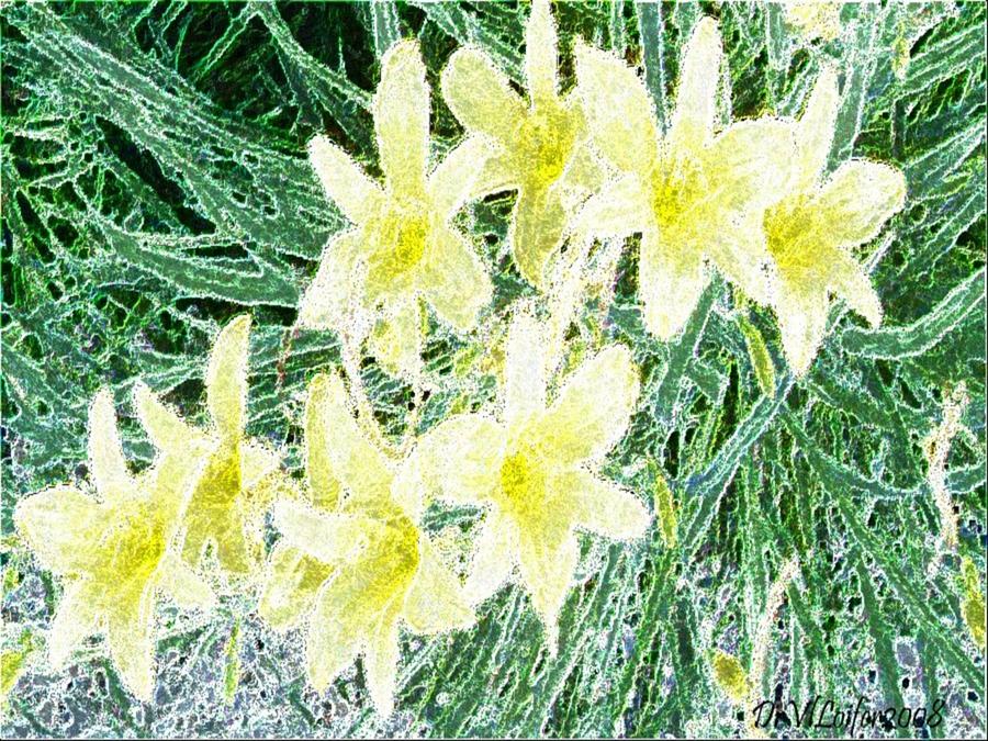 Flowers.First frost Digital Art by Dr Loifer Vladimir