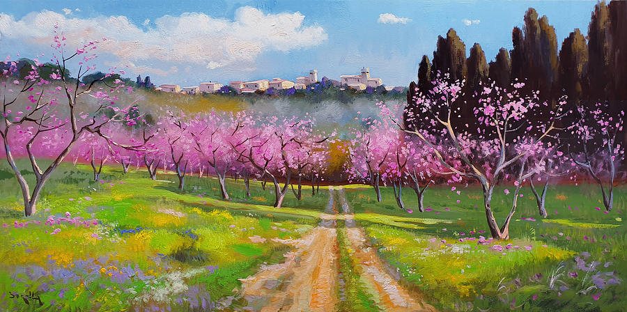 Flower Painting - Tuscany painting - www.modiarte.shop by Andrea Borella
