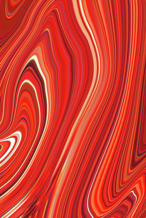 Flowing Abstract Red Background Photograph by Severija Kirilovaite