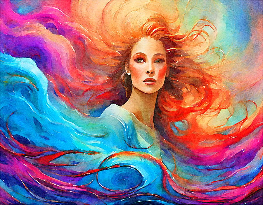 Flowing Beauty Mixed Media by Susan Rydberg