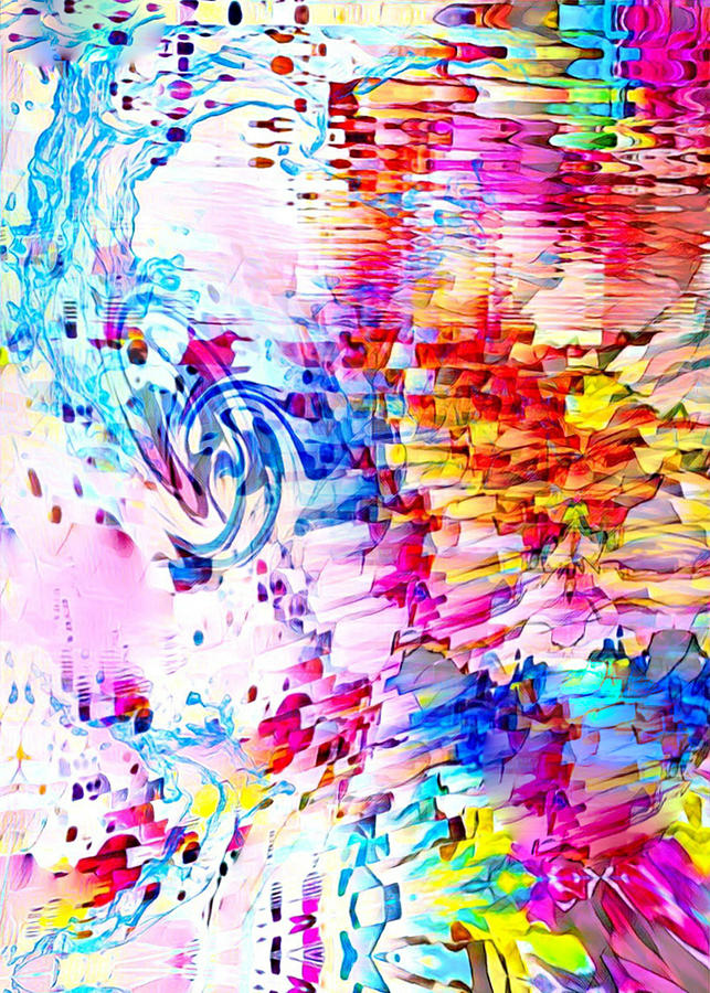 Flowing color abstract Digital Art by Silver Pixie - Fine Art America