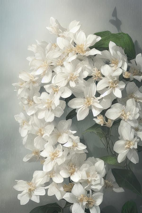 Flowing Jasmine Digital Art by Sterling and Thorn Flowing Jasmine Digital Art by Sterling and Thorn