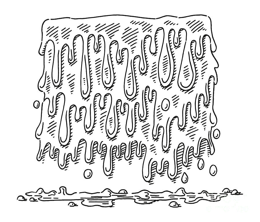 Flowing Slime Drawing Drawing by Frank Ramspott Fine Art America