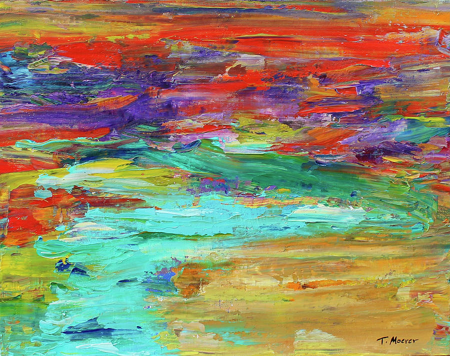 Flowing Stream Painting by Teresa Moerer