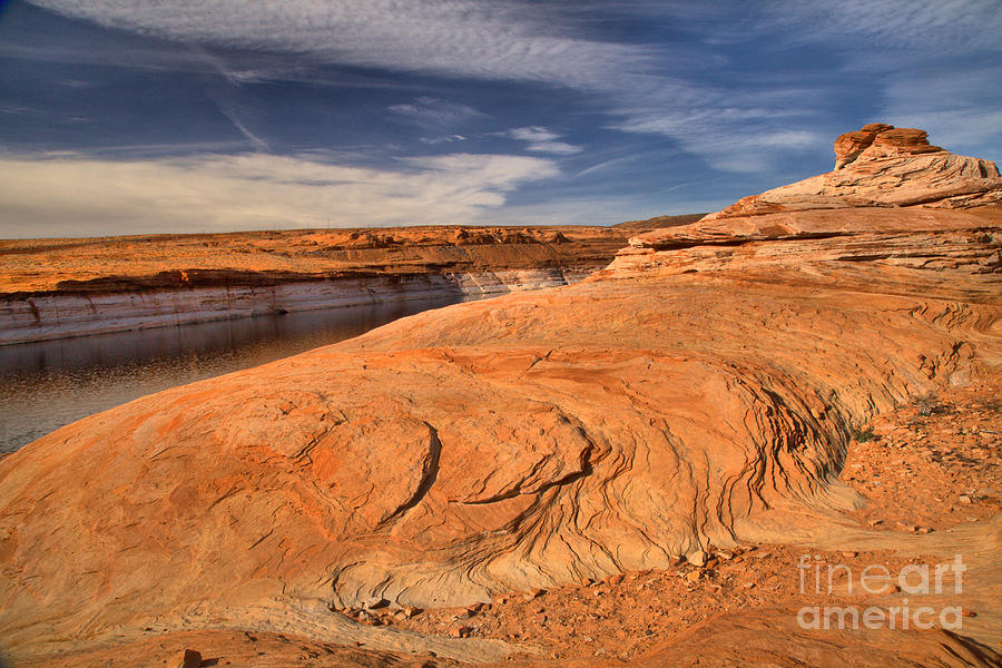 Flowing Through The Sandstone At Lake Powell Photograph by Adam Jewell
