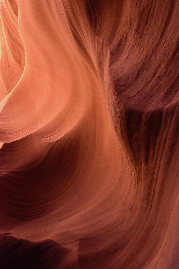 Antelope Canyon Photograph - Flowing Through Time in Shades of Orange by Greta Foose