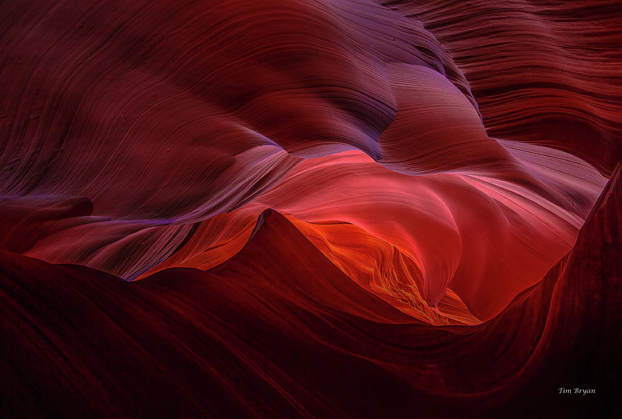 Landscape Photograph -  Flow....Lower Antelope Canyon by Tim Bryan