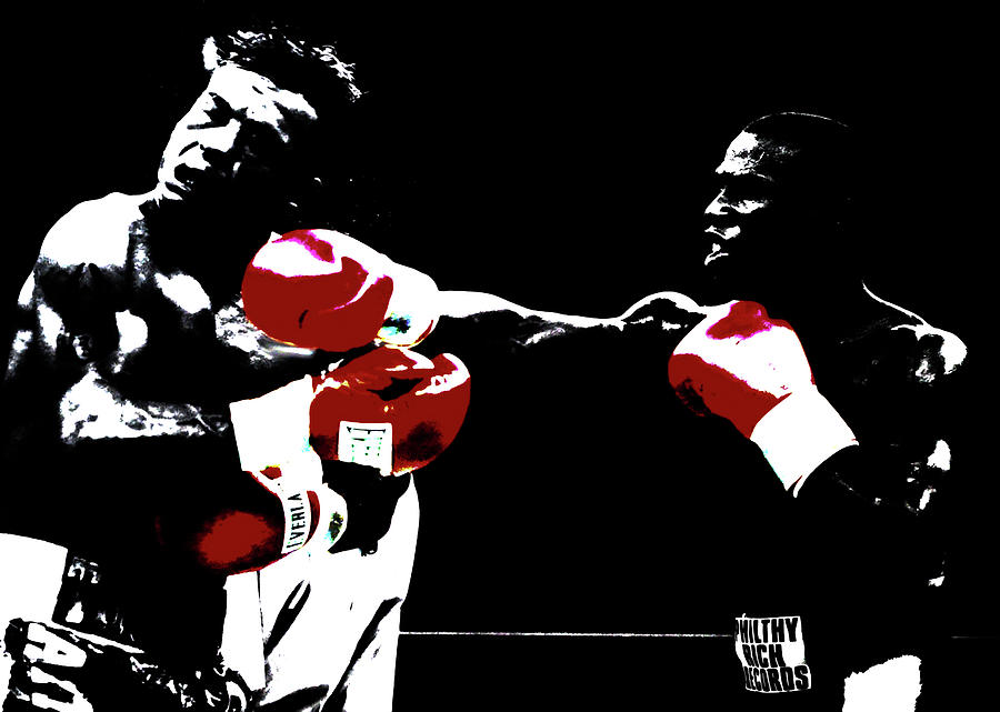 Floyd Mayweather and Arturo Gatti Mixed Media by Brian Reaves