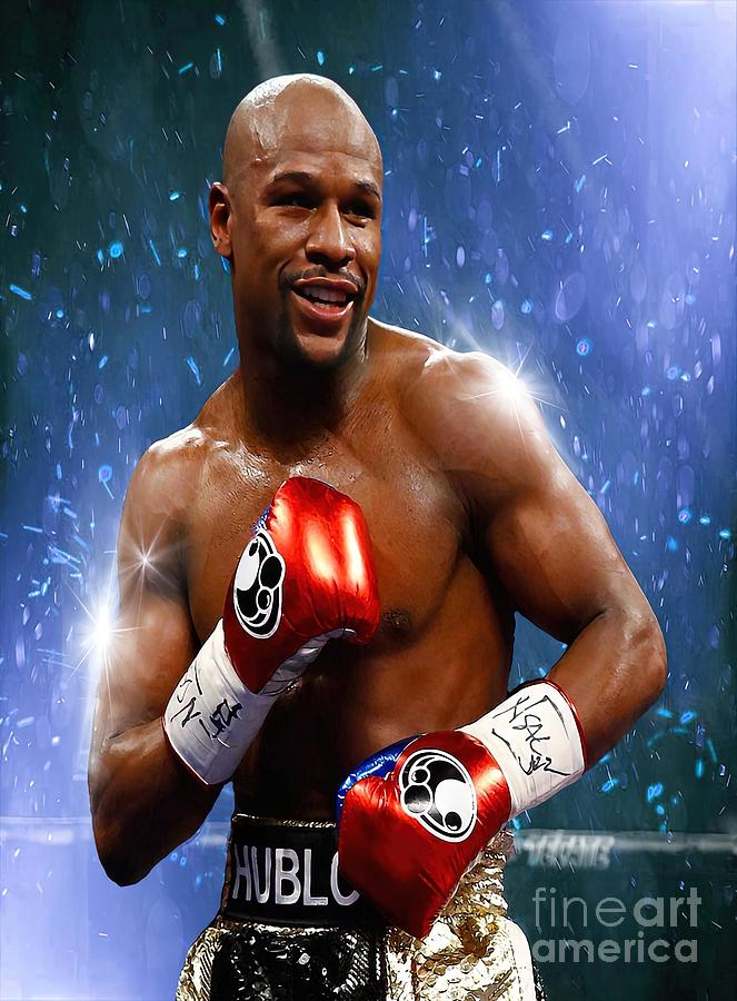 Floyd Mayweather Painting by Jake Danielle - Fine Art America