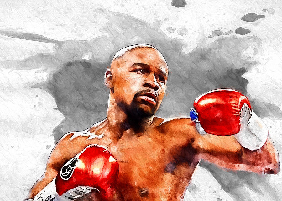 Floyd Mayweather Jr. Painting By John Farr