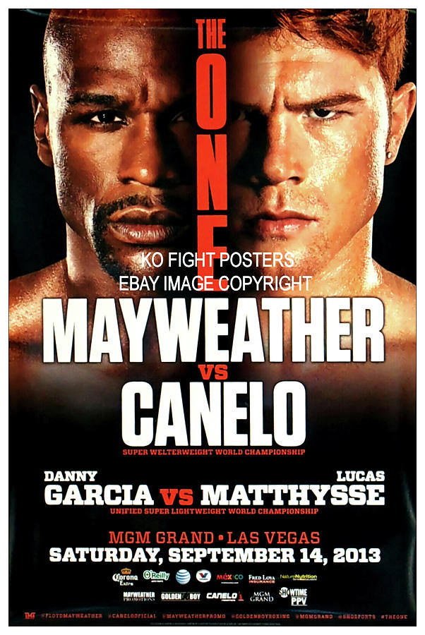 A3 Framed HWC Trading Mayweather Canelo Fight Floyd Mayweather Jr vs Canelo Alvarez Gifts Printed Signed Autograph Picture for Boxing Memorabilia Fans
