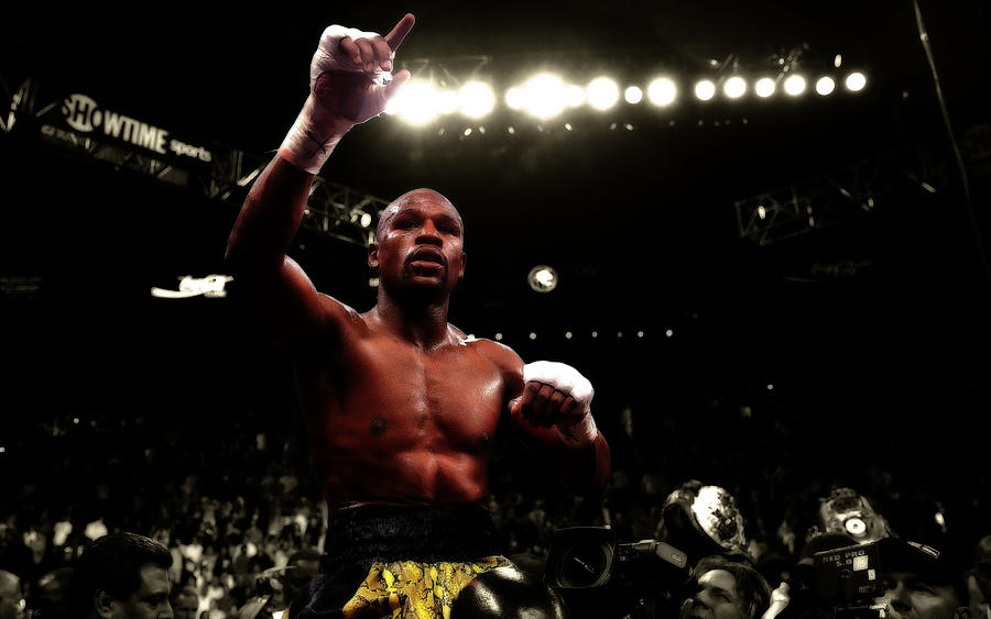 Floyd Mayweather on Top Again Mixed Media by Brian Reaves