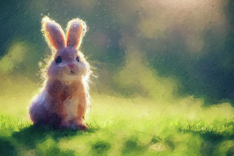 Fluffy Bunny Digital Art by Geir Rosset